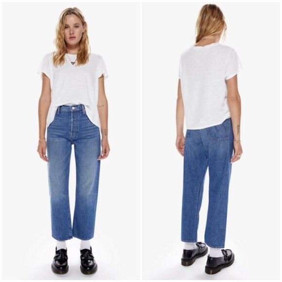 💕MOTHER SUPERIOR💕 The Ditcher Crop Jeans ~ Hit The Ground Running 27 NWOT - Picture 2 of 16
